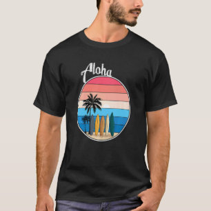 T-shirt Parti hawaï Aloha Palm Tree Hawaiian
