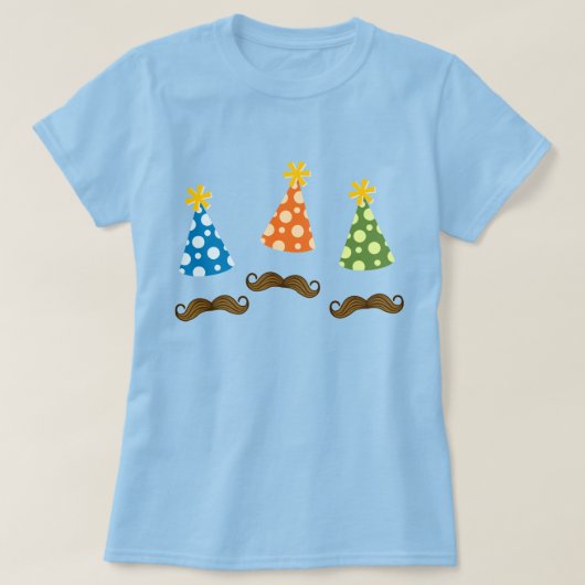 T-shirt Parti Mustache rétro (Design devant)