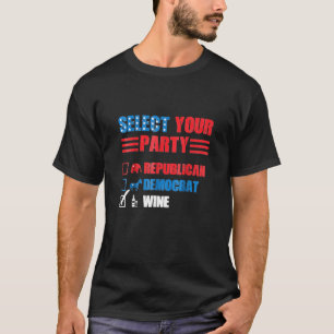 T-shirt Parti politique du vin Démocrate Republicain Impea