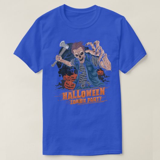 T-shirt Parti Zombie d'Halloween (Design devant)