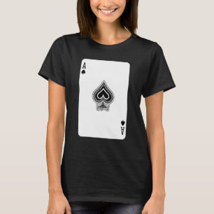 T-shirt Partie Ace Of Spades Poker Pro Lucky Player Gagnan