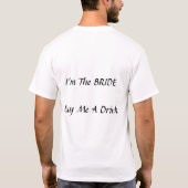 T-shirt Partie de Bachlorette de la jeune mariée (Dos)
