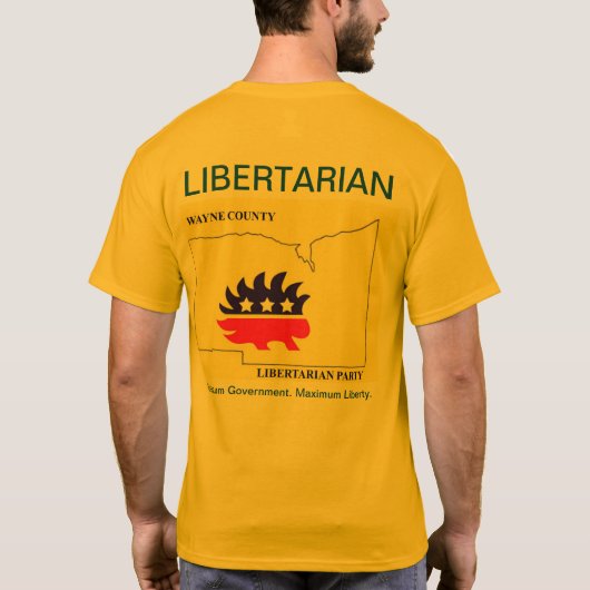 T-shirt Partie de libertaire du comté de Wayne (Dos)