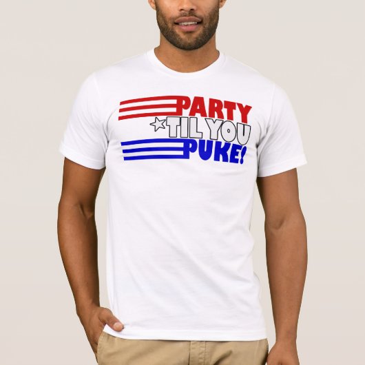 T-shirt Partie jusqu'à ce que vous vomissiez (Devant)