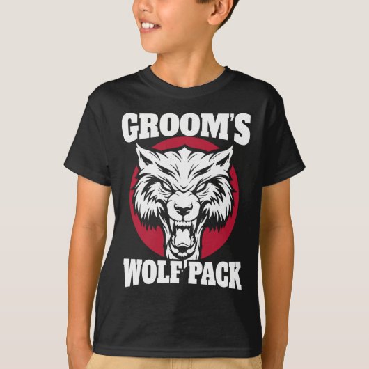 T-shirt Partie Mariage de Wolfpack de la Groom de Bachelor (Devant)