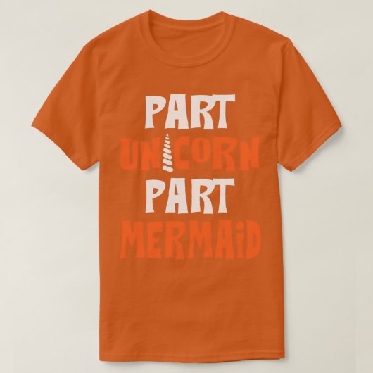 T-shirt Partie Unicorne pièce Mermaid Redhead 2 (Design devant)