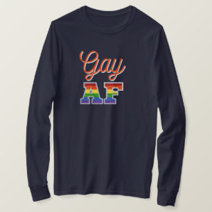 T-shirt Parties scintillant arc-en-ciel orange Gay AF