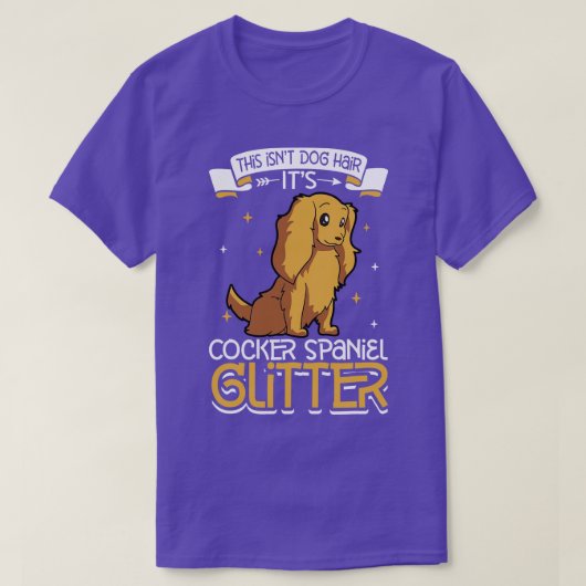 T-shirt Parties scintillant Cocker Spaniel (Design devant)