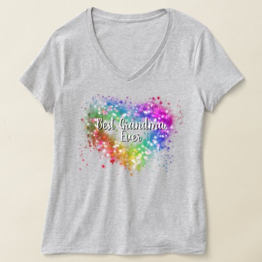 T-shirt Parties scintillant colorée étincelle coeur meille (Poser)