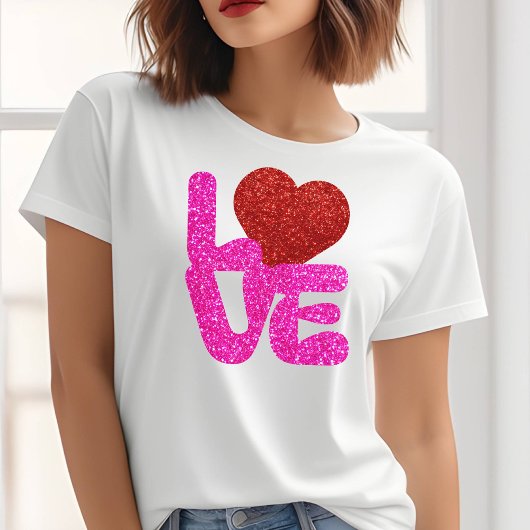 T-shirt Parties scintillant d'amour de jour Valent