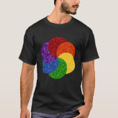 T-shirt Parties scintillant de fierté Rainbow Swirl (Devant)