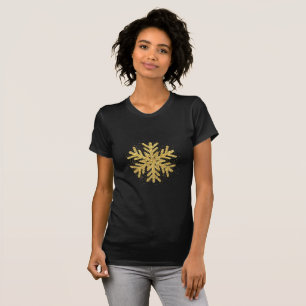 T-shirt Parties scintillant de Noël décorative Flocon de n