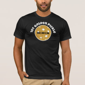 T-shirt Parties scintillant de Pickleball Gold Pickle doré