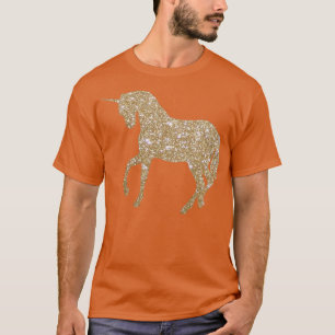 T-shirt Parties scintillant d'or Unicorn