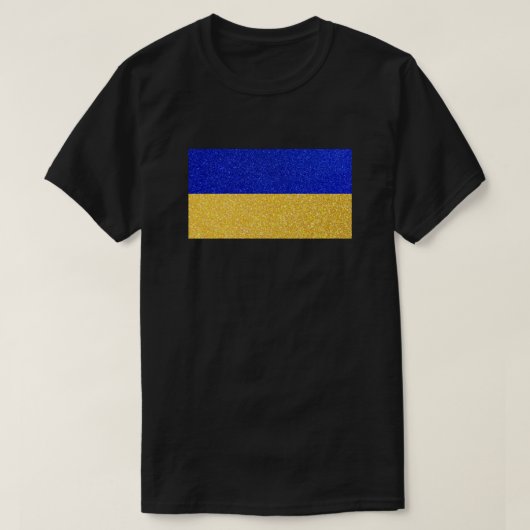 T-shirt Parties scintillant du drapeau ukrainien (Design devant)