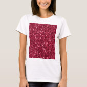 T-shirt Parties scintillant faux brillant rose foncé magen (Devant)