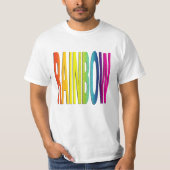 T-shirt Parties scintillant Glittery Arc-en-ciel texturé A (Devant)