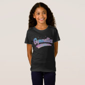 T-Shirt Parties scintillant Gymnastique Pastel Rainbow Spo (Devant entier)