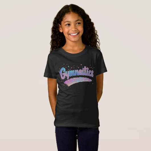 T-Shirt Parties scintillant Gymnastique Pastel Rainbow Spo (Devant entier)