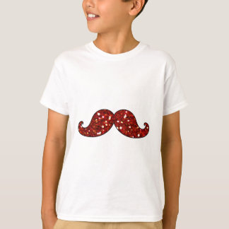 T-shirt Parties scintillant IMPRIMÉE FUNNY RED MUSTACHE