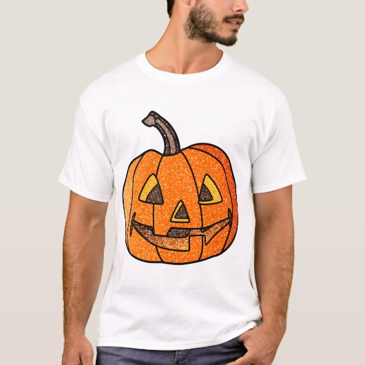 T-shirt Parties scintillant Jack O'Lantern (Devant)
