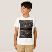 T-shirt Parties scintillant Leopard Black Gold personnalis (Devant entier)