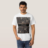 T-shirt Parties scintillant Leopard Black Gold personnalis (Devant entier)