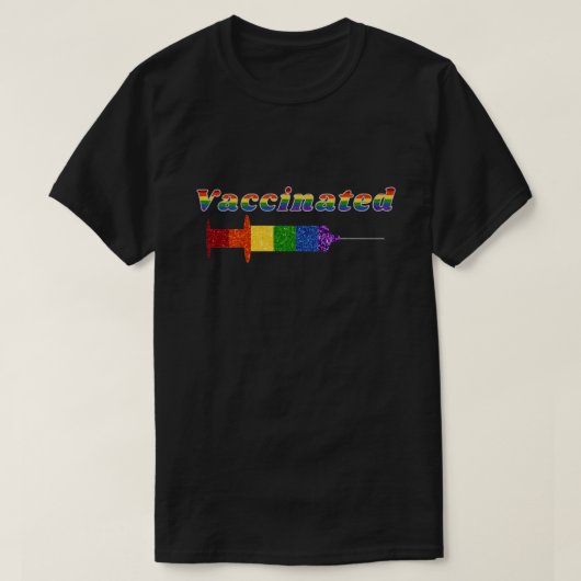 T-shirt PARTIES SCINTILLANT LGBT Vacciné contre la fierté  (Design devant)