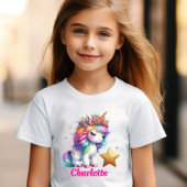 T-shirt Parties scintillant licorne magique enfants étoile