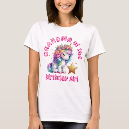 T-shirt Parties scintillant licorne magique filles âge ann (Devant)
