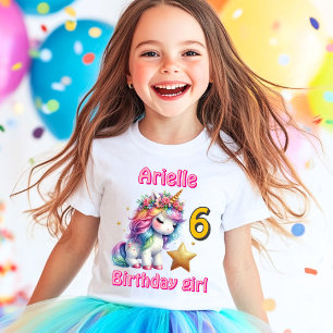 T-shirt Parties scintillant licorne magique star filles âg