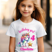 T-Shirt Parties scintillant licorne star magique Filles an