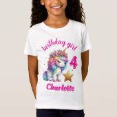 T-Shirt Parties scintillant licorne star magique Filles an (Devant)
