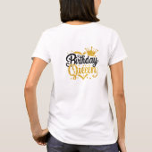 T-shirt Parties scintillant noire et or simple reine d'ann (Dos)