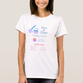 T-shirt Parties scintillant rose bleue nettoyant pop ajout (Devant)