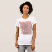 T-shirt Parties scintillant rose Gold Blush Texte personna (Devant entier)