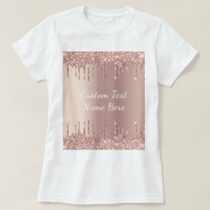 T-shirt Parties scintillant rose Gold Blush - Votr