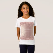 T-Shirt Parties scintillant rose Gold Blush - Votre texte (Devant entier)