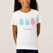 T-Shirt Parties scintillant rose mignonne Coton Bonbon Nom (Devant)