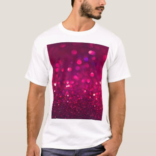 T-shirt Parties scintillant rose rouge : Bokeh Abstrait