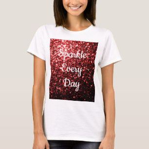 T-shirt Parties scintillant rouge foncé Glamor étincelle t
