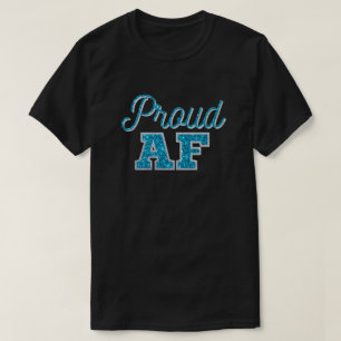 T-shirt Parties scintillant Turquoise Fière AF