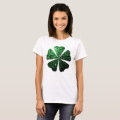 T-shirt Parties scintillant vert foncé scintille Shamrock  (Devant entier)