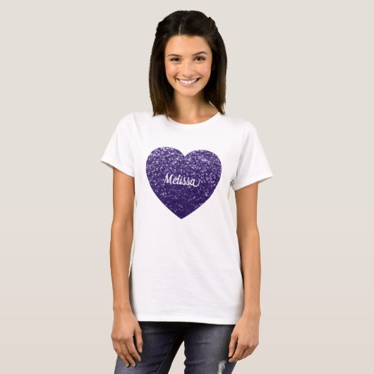 T-shirt Parties scintillant violette foncée ultra violette (Devant entier)