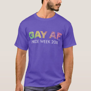 T-shirt Parties scintillantes AF gai d'arc-en-ciel
