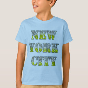 T-shirt Parties scintillantes argentées d'or de New York