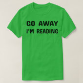 T-shirt Partir en train de lire Funny book lover livre cad (Design devant)