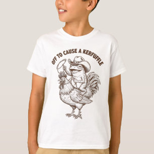 T-shirt Partir pour causer un chahut drôle Cowboy Grenouil