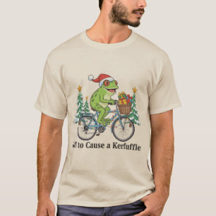 T-shirt Partir pour causer une pagaille Grenouille Noël Dr