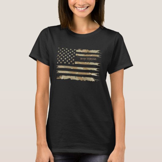 T-shirt Partisan fier du solide programme militaire ROTC D (Devant)